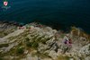 Abbronzarsi sulla spiaggia Monte a Rovigno