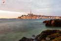 Blick auf Rovinj Stadtzentrum entfernt von der Insel St. Catherine