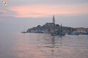 Sonnenuntergang in Stadt Rovinj