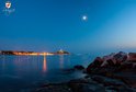 Nacht Panorama auf Rovinj Altstadt