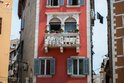 Detail von einem Balkon in Rovinj